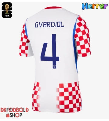 Kroatien Josko Gvardiol #4 Hjemmebanetrøje VM 2026 Kort ærmer Kroatien Josko Gvardiol #4 Hjemmebanetrøje VM 2026 Kort ærmer